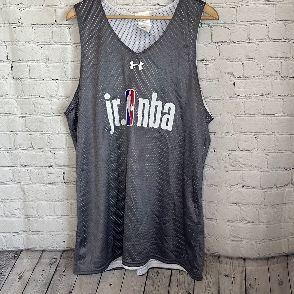 Under Armour Gray Mesh Jr. NBA Tank Top size large